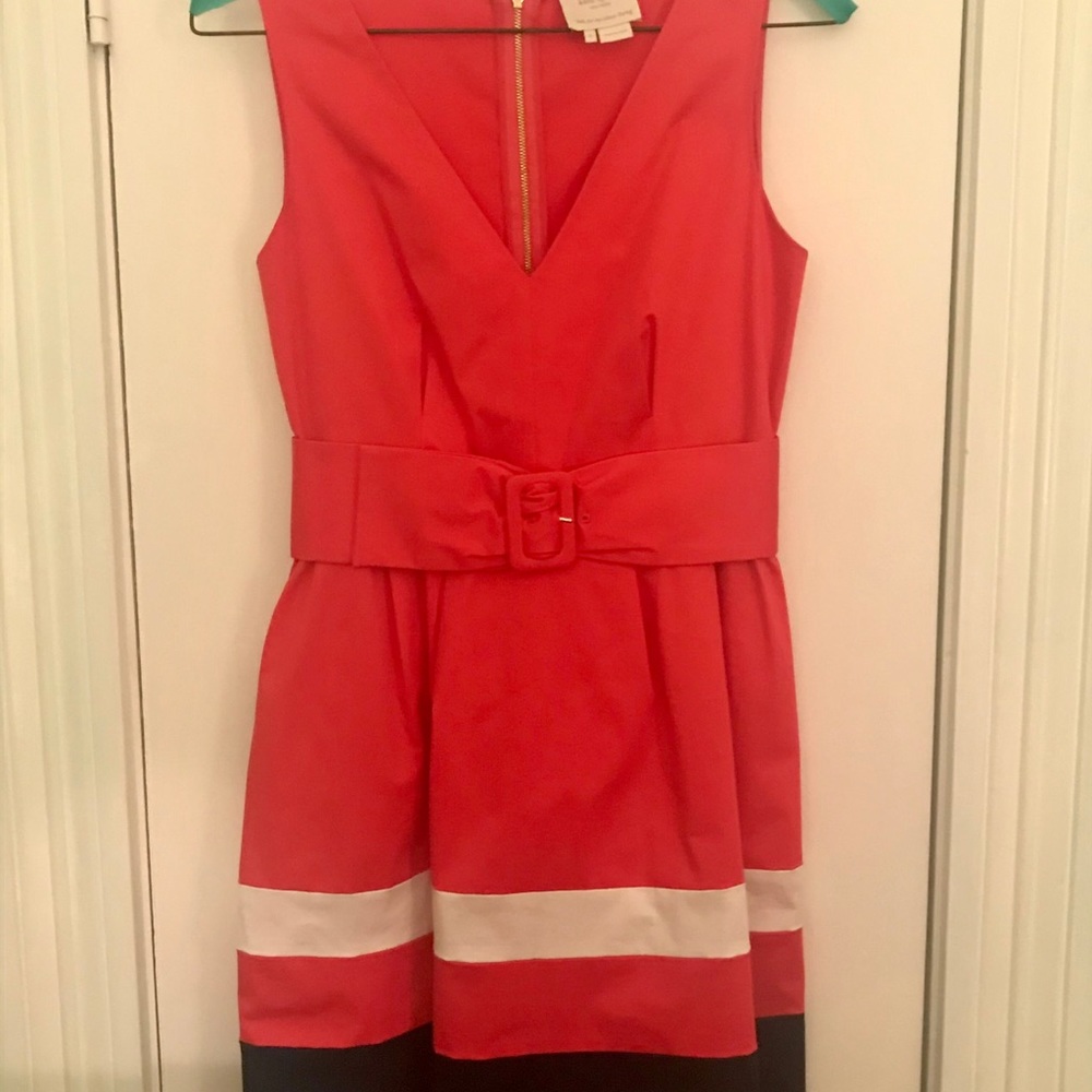 Kate Spade Midi Sleeveless Stripe Dress Size 8